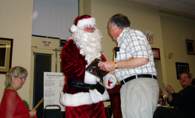 Santa with John Shearer (Belated Christmas party, Jan. 2008)
Photo by Jan Burgess
Keywords: 2008