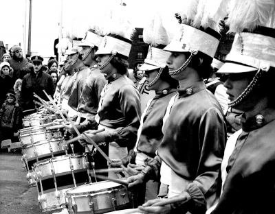 Toronto Optimists' drum line (1972)
Photo submitted by Randy Cochrane
Keywords: 1972