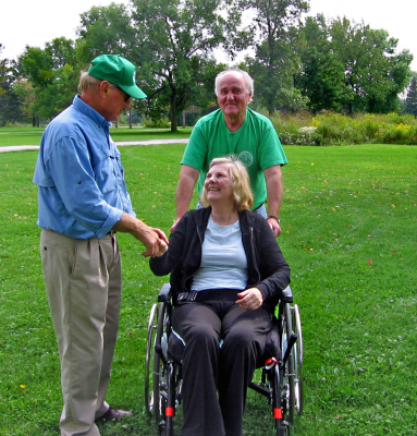 Lorne Ferrazzutti with Gord and Edith O'Halloran (2008 Reunion)
Photo by Phil Hennings
Keywords: 2008