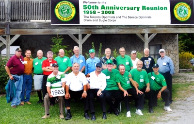Members of the 1963 Toronto Optimists (Reunion 2008)
Photo by Peter McCusker

L-R (Back): Fred Lombard, Ron Kaiser, John Shearer, Howie Davies, Rick Robida, Ross Cation, Lorne Ferrazzutti, Mark Wicken, Paul Thompson, Rick Shearer, Bob Carell and Ian Cruickshank

(Front): Jack Roberts, Joe Gianna, Barry Bell, David Johns, Glenn Copp, Frans Rood and Hans Boehnke 
Keywords: 2008 2008 1963