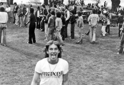 MOOG (Magnificently Organized Optimists Games, begun in 1969) at Centre Island, and something was happening in the background...
Photo submitted by Mark Decloux
Keywords: 1969
