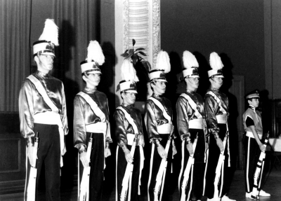 Ric Brown, Jim McKeown, Steve McNellan, Gerry McGuire, Don White, John O'Leary & Joe Reneault in the cadet uniform (1971)
Photo Submitted by Ric Brown
Keywords: 1971