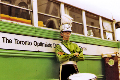 Larry Blandford in front of the corps bus (1970)
Submitted by George Tamaki
Keywords: 1970