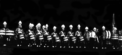Toronto Optimists Drumline (1969)
From left to right...
Stewart Young, Jim Taylor, Rick Roussel, Emilio Russo, Larry Blandford, Dana Burrage, Dennis May, Dave Harris, Jacques, Brian Davidson, Don Foley, John Rood, Jimmy Lynch & Al Dames

Photo by Don Daber
Keywords: 1969