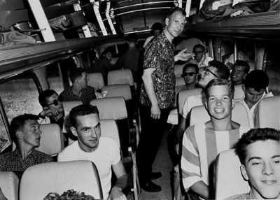 On the bus (1962?)
Photo by Don Daber
Keywords: 1962