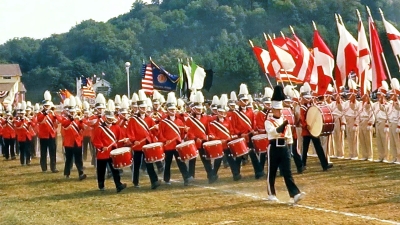 Archer-Epler Musketeers with a young Jim McConkey as Drum Major, marching past Syracuse Brigadiers (Allegheny County Fair, 1959)
Thank you to Chuck Smith for sharing this photo.
Unknown Photographer
Keywords: 1959