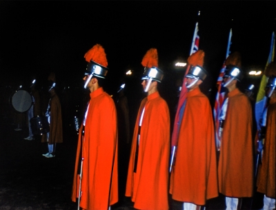 De La Salle on retreat in their capes (Grape Festival, 1960)
Photo by Don Daber
Keywords: 1960