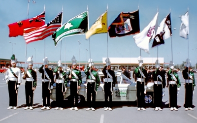 Toronto Optimists Colour Guard (Merritton or St Catharines, 1960)
Photo by Don Daber
Keywords: 1960