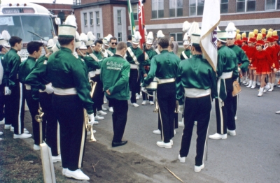 Toronto Optimists about to be attacked by a majorette corps (Quebec City, 1962)
Photo by Don Daber
Keywords: 1962