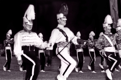 Jim McConkey (Drum Major) and Ivor Bramley (Guard Captain) Toronto Optimists (Falconer, NY, 1962)
Photo by Don Daber
Keywords: 1962