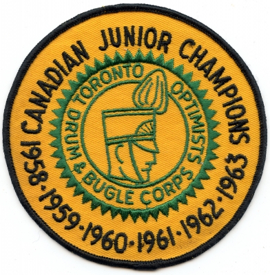 Toronto Optimists Championship Crest for 1958-1963
Submitted by Eric MCConachie
Keywords: 1963