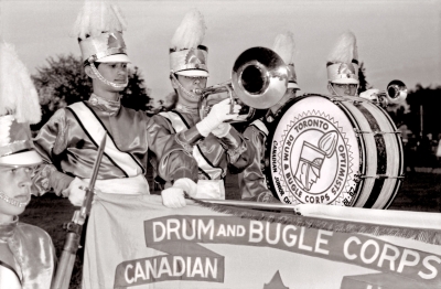 Promo Shot: L-R: Nelson Duffy, Frank Mendicino, Gord Roberts, John Gibson ?, Alex Glover (Keating Park, 1964)
Photo by Don Daber
Keywords: 1964