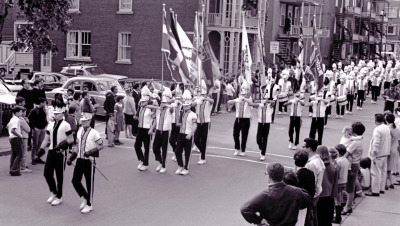 Toronto Optimists in summer parade tops (Shawinigan, 1964)
Photo by Don Daber
Keywords: 1964