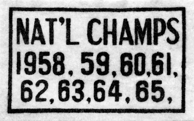 Toronto Optimists jacket batch for 8 years Canadian Champions (1966)
Created by Don Daber
Keywords: 1966