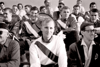 Barry and some guys in the stands (1960)
Photo by Don Daber
Keywords: 1960