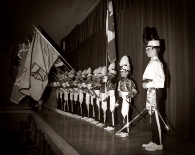 Toronto Optimists Colour Guard (Indoor concert, 1970)
Photo by Don Daber
