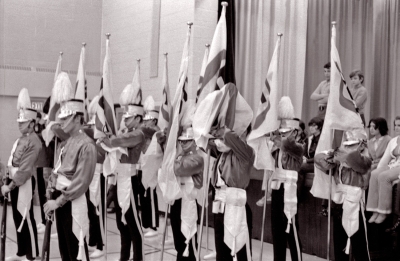 Optimists Guard at an indoor competition (1970)
Photo by Don Daber
Keywords: 1970