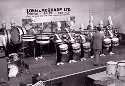 Toronto Optimists drums giving a demonstration (Long and McQuade, Toronto, 1970)
Photo by Don Daber
Keywords: 1970