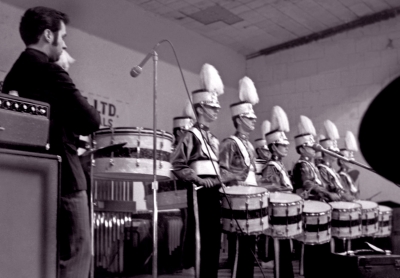 Ron Kaiser and his Toronto Optimists drumline (Long and McQuade, 1970)
Photo by Don Daber
Keywords: 1970