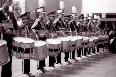 Drums of the Optimists and Optimist Cadets (Wearing of the Green, 1971)
Photo by Don Daber
Keywords: 1971