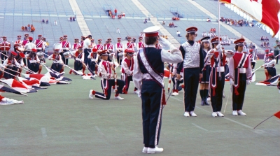 LaSalle Cadets, end of colour presentation (Nationals prelims, CNE, 1972)
Photo by Eric McConachie
Keywords: 1972