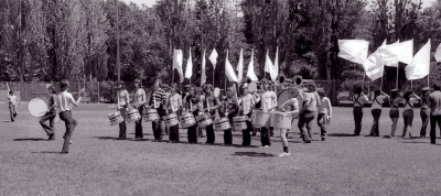 LaSalle Cadets rehearsing (HMCS Carleton at Dows Lake, Ottawa, 1973)
Photo by Eric McConachie
Keywords: 1973