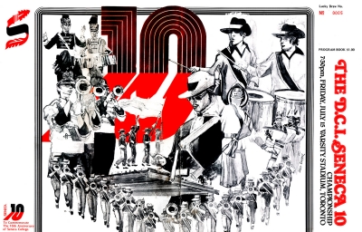 Front cover of the Seneca 10 program (1977)
Artwork by Don Daber

Submitted by Eric McConachie
Keywords: 1977