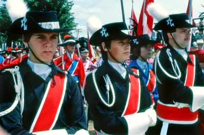 Northstar and other corps ready for march past (Simcoe, 1978)
Photo by Eric McConachie
Keywords: 1978
