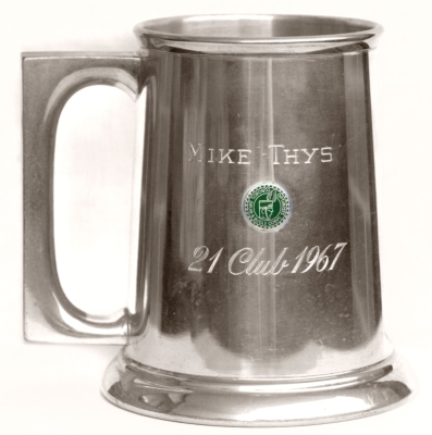 21 Club Beer Mug (given to those who aged out)
Submitted by Mike Thys
