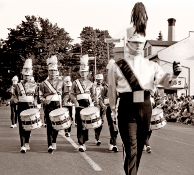 Andy Henderson leads the Toronto Optimists in a parade (Waterloo, 1965)
Photo by Don Daber
Keywords: 1965