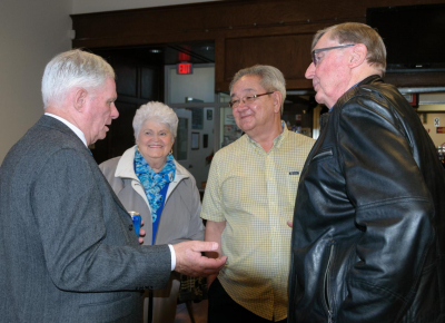 Vern Reid, Betty Hennings, Ron Chong and Phil Hennings (Remembering Paul Thompson, 2015)
Photograph by Eric McConachie
Keywords: 2015