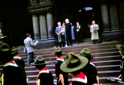 Apparently NOT the Scout Band that began the Optimists (Toronto City Hall, 195??)
Submitted by Vern Reid
