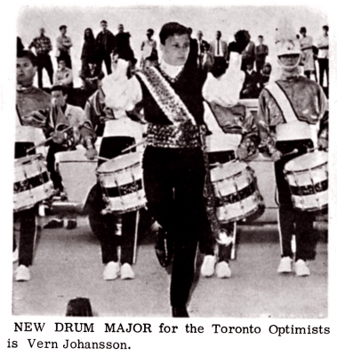 Vern Johansson becomes Drum Major (1966)
From Drum Corps News
Keywords: 1966