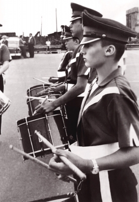 Vern Johansson when he was drumming with the Bantam Optimists
