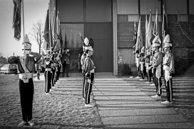 Toronto Optimist Honour Guard (Vern Johansson's wedding, April 11, 1970)
Photo by Don Daber
Keywords: 1970